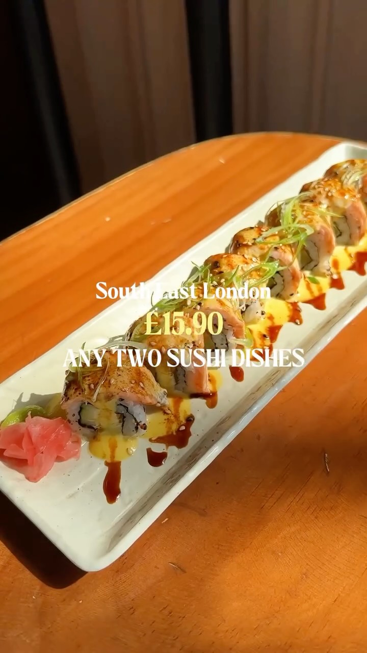 Don't miss our £15.90 for any two sushi dishes offer at JEJU London.